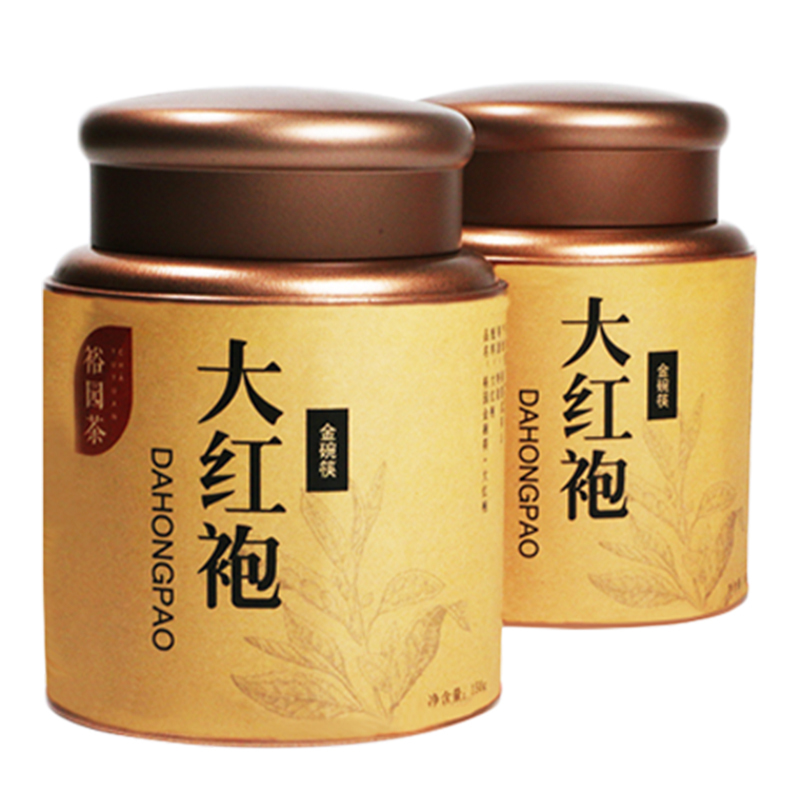 裕园茶 乌龙茶武夷山岩茶大红袍茶叶特级 金碗筷·大红袍 150g*2