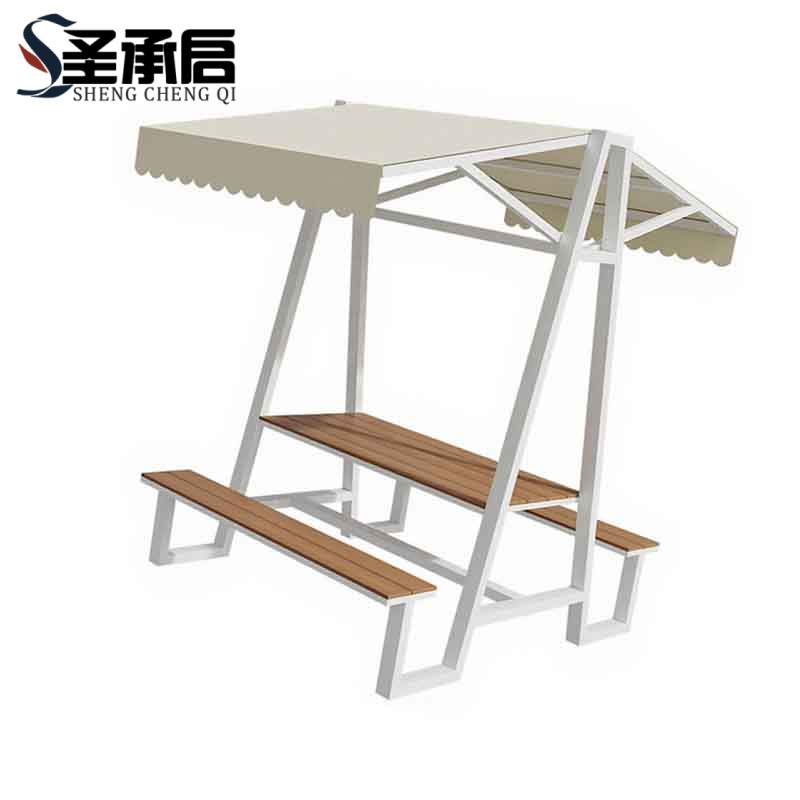 圣承启 连体桌椅 长140cm 套高清大图