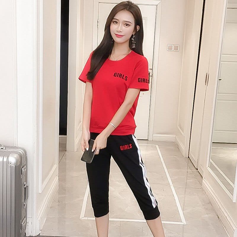 迪鲁奥(DILUAO)孕妇哺乳套装2021夏季新款纯棉短袖隐形外出哺乳裤套装图片