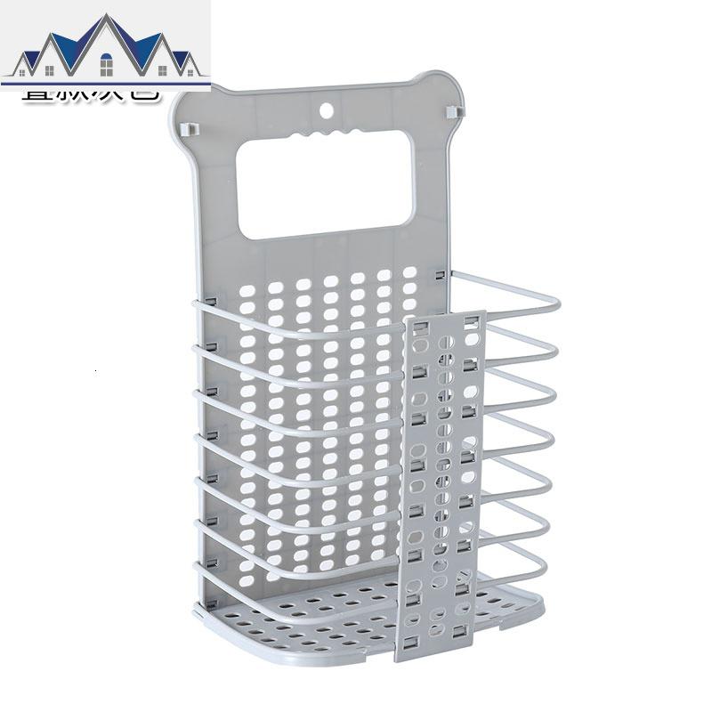 家用可折叠脏衣篮篓浴室卫生间装衣物玩具收纳筐桶放脏衣服的篮子 三维工匠收纳篮 加大折叠款灰色(送无痕挂钩)