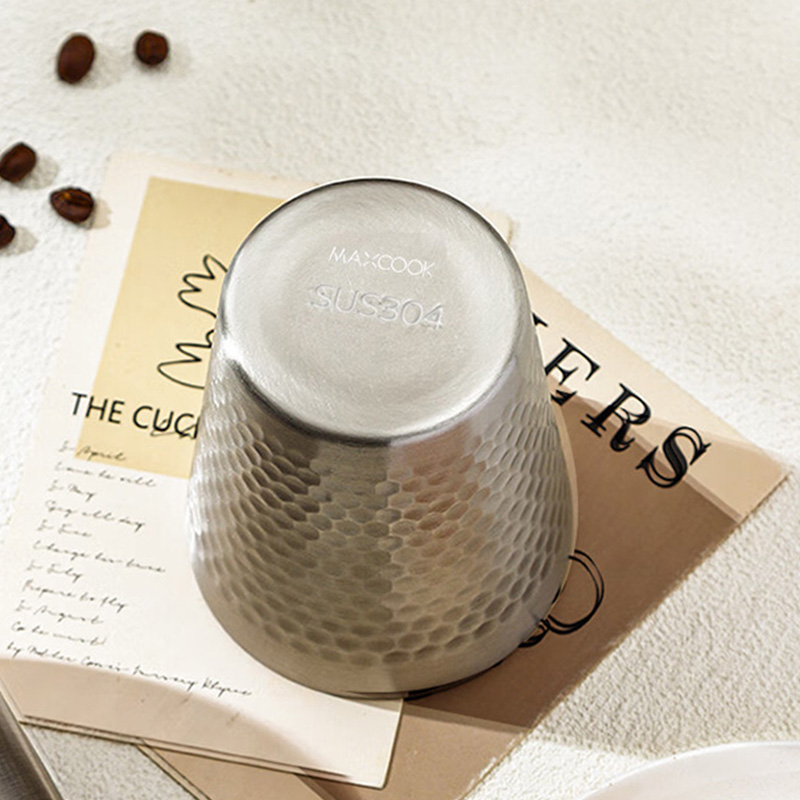 MAXCOOK锤纹杯180ml*2个装304不锈钢双层MCB4713高清大图