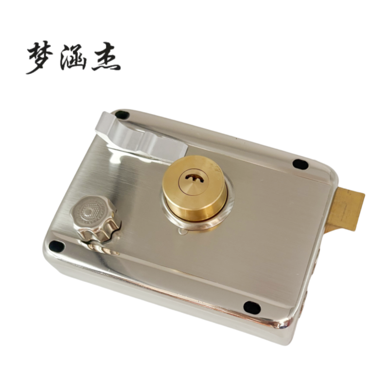 梦涵杰2.0厚度老式防盗门锁 MHJ-9368 通用型外装门锁 1套高清大图