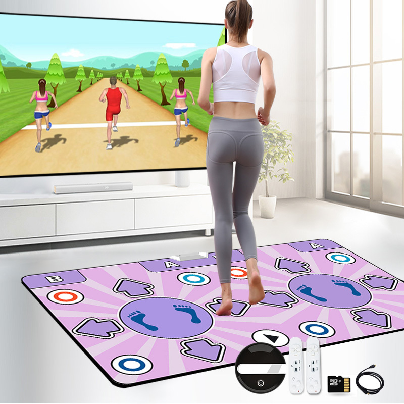 HTASK宏太 高清无线双人PVC跳舞毯体感健身毯家用跳舞机体感跑步机HT-06DM-SWZ!