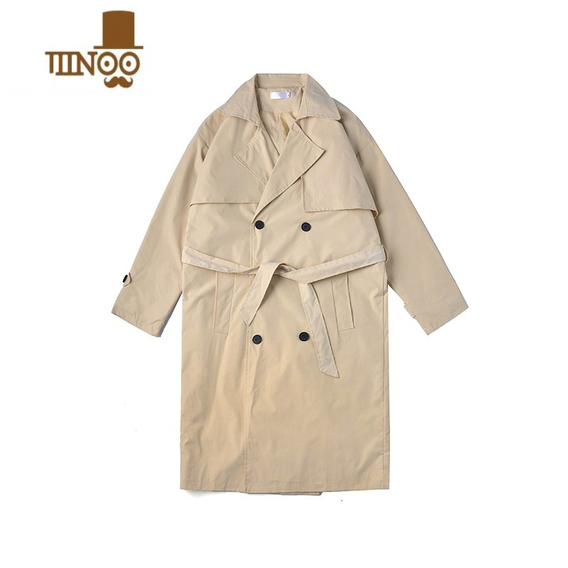 yanxu康斯坦丁风衣巴尔马肯男士新款学院风外套中长款秋季韩式大衣