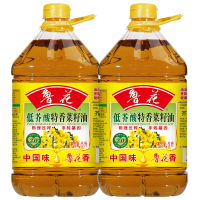 【官方授权】鲁花 食用油 非转基因 物理压榨 低芥酸特香菜籽油 5L*2