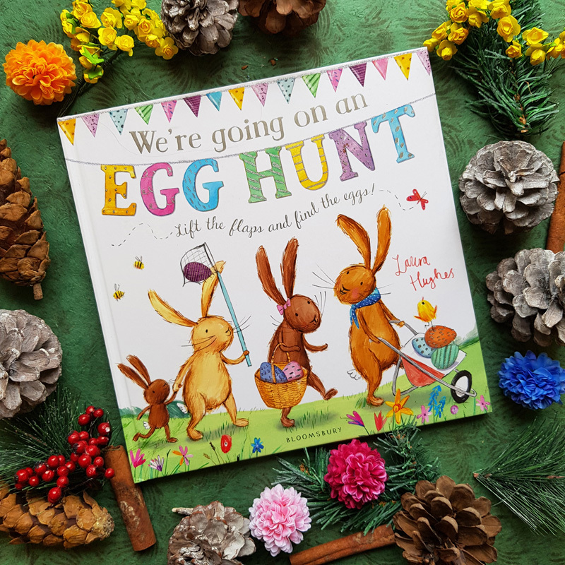 [正版]找彩蛋 英文原版 We’Re Going On An Egg Hunt 韵律绘本 画面精美 搭我们去追圣诞精灵