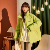 [2.5折价139元]唐狮冬季外套新款棉服女立领克莱因蓝加厚面包服百搭时髦潮