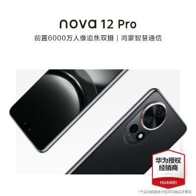 HUAWEI nova 12 Pro (ADA-AL00) 256GB 曜金黑