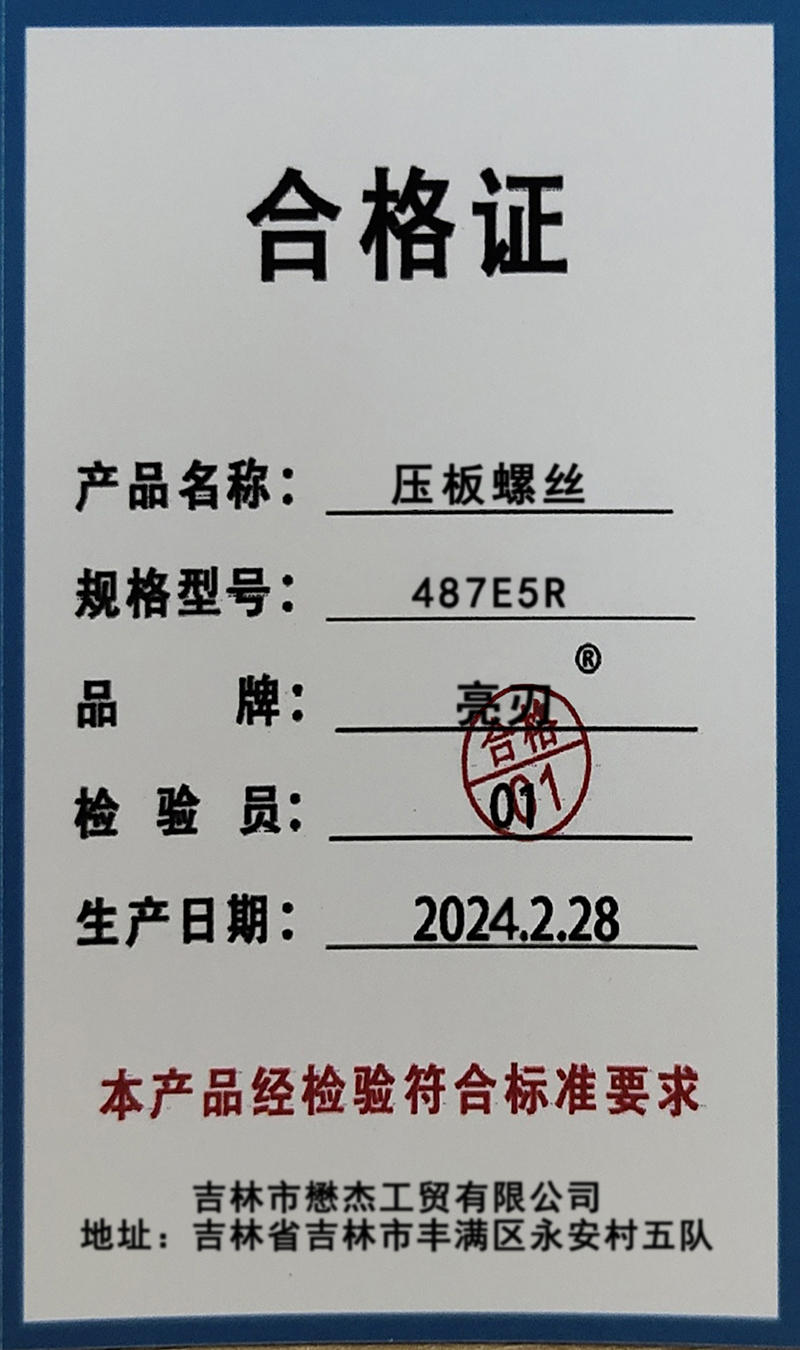 亮刃 压板螺丝 487E5R 个高清大图