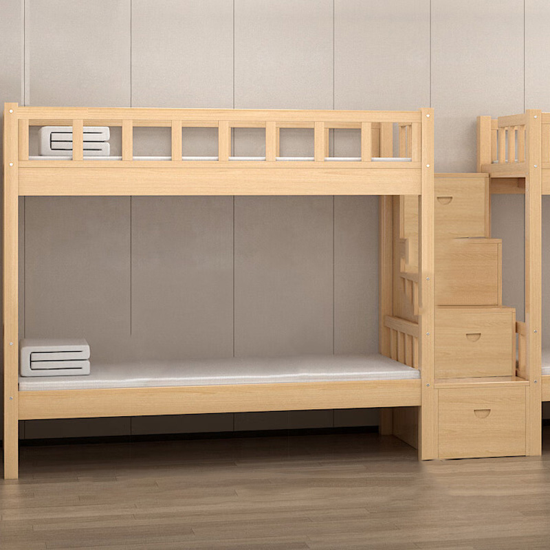 京铁威 实木双层床带步梯 2000*1200*1720/张高清大图