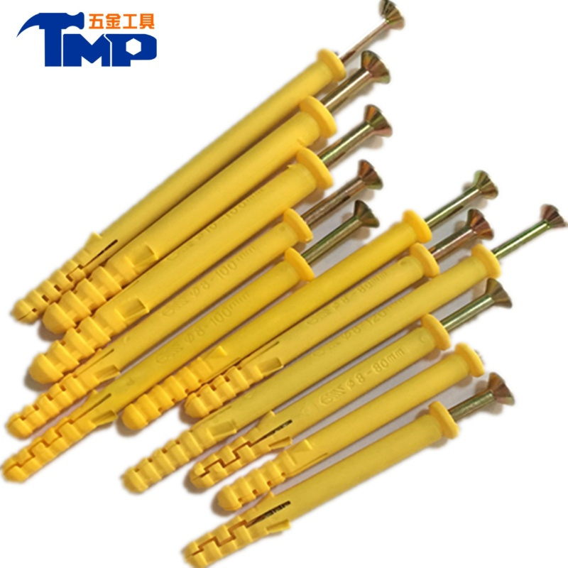 jing ping小黄鱼尼龙塑料膨胀螺丝加长膨胀管6m8m10胀栓锚栓胀钉涨塞