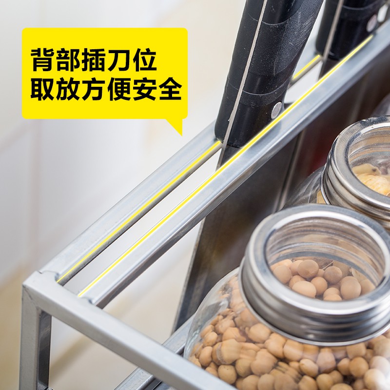 厨房收纳架刀架用品家用多功能落地多层壁挂式调料置物架子收纳层架 三维工匠高清大图