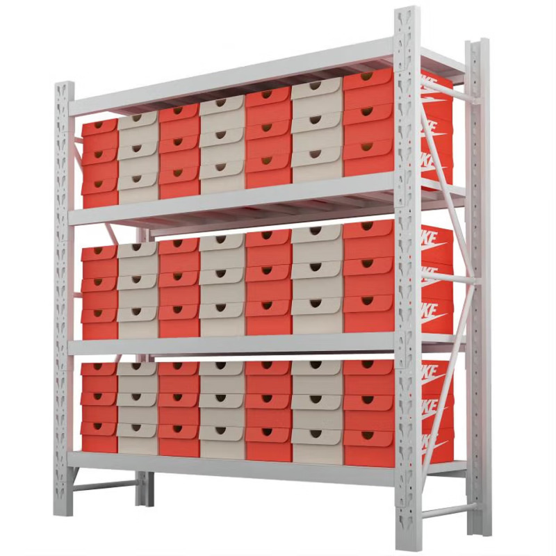 350kg/层中型仓库货架仓储家用置物架 150*50*200cm四层白主