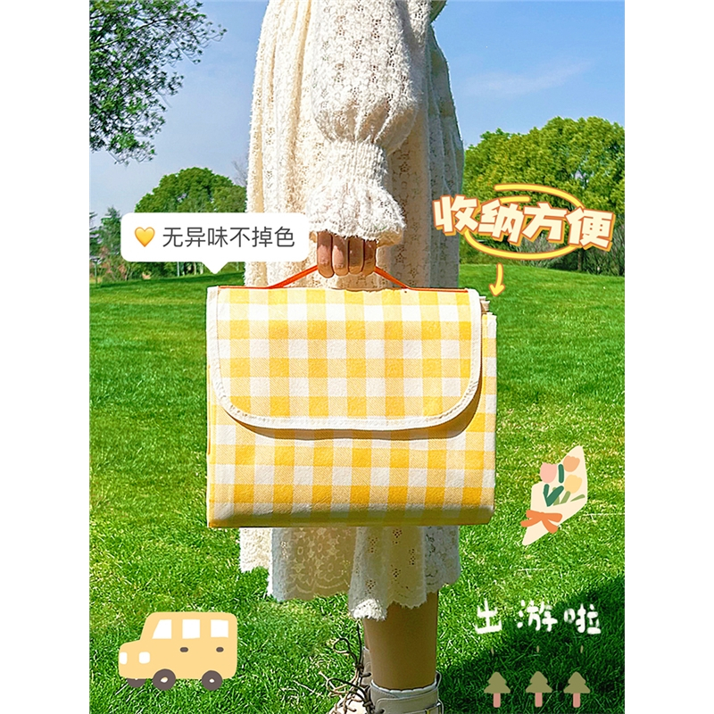 野餐垫防潮垫加厚帆布户外草地迈高登露营防水便携春游折叠垫子野炊地垫