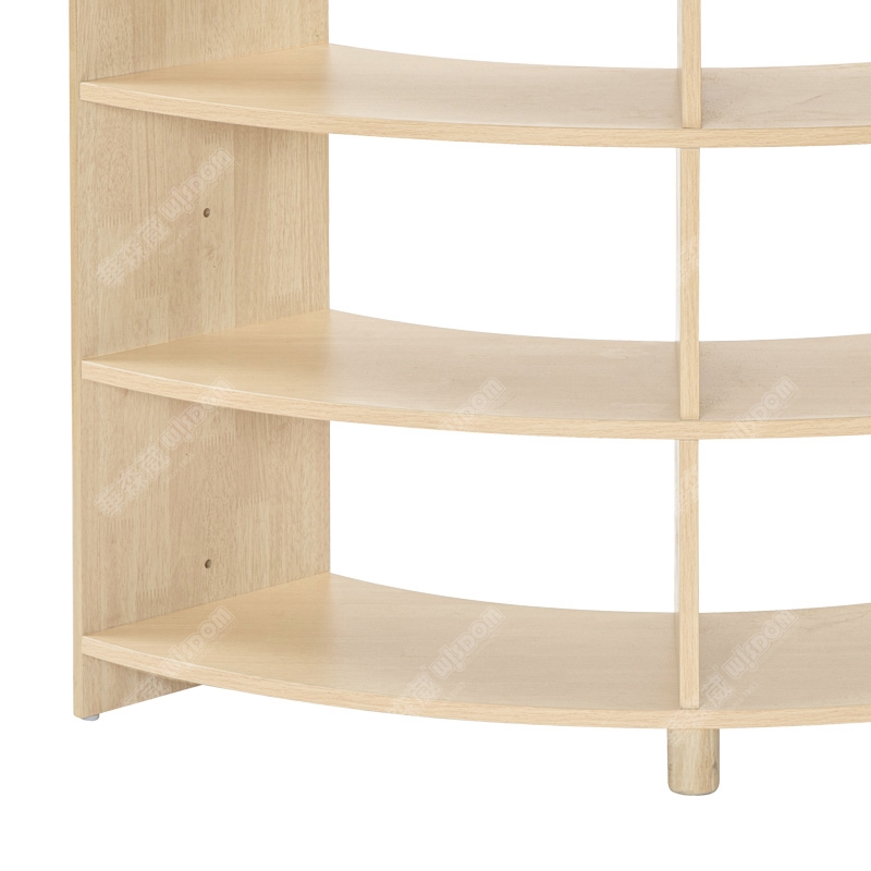 华森葳儿童用品 3层90度弧形柜-实木 3层90度弧形柜-橡胶木纹高清大图