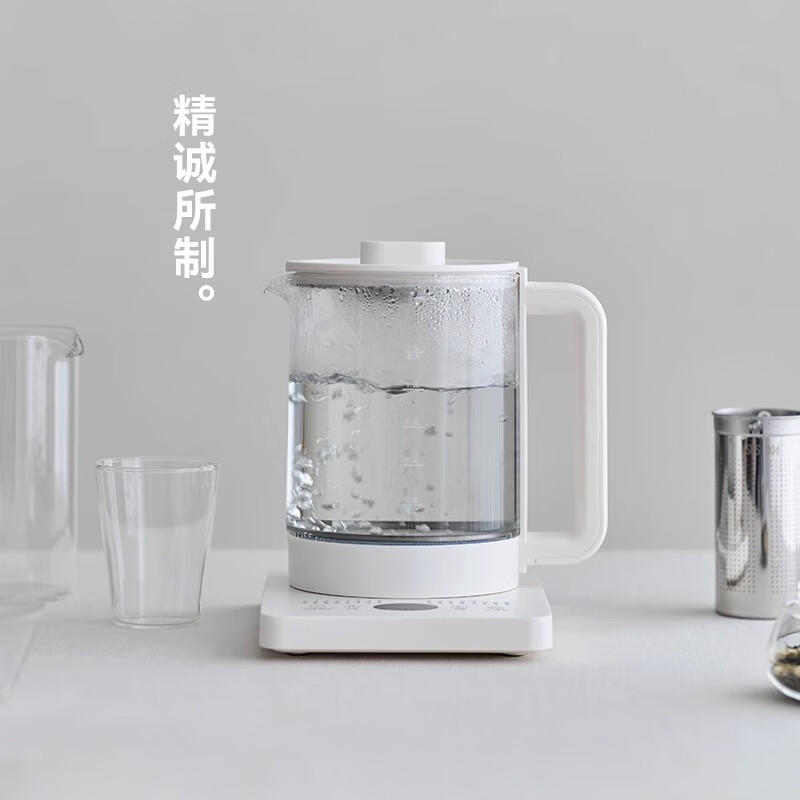 立时 OLAYKS.养生壶小型办公室多功能家用玻璃烧水壶泡茶花茶煮茶壶 (316底盘+滤网) 1.5LJSH00402高清大图
