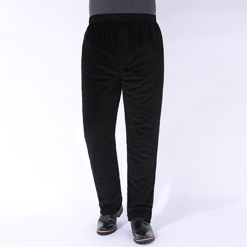 中老年人棉裤男冬季老人外穿抗寒保暖裤裤高腰大码灯芯绒加厚男裤