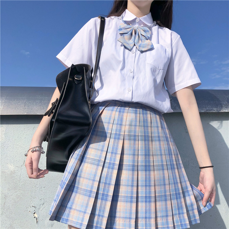 初高中生毕业班服女生裙子学生学院风英轮夏季短袖套装jk制服校服视频