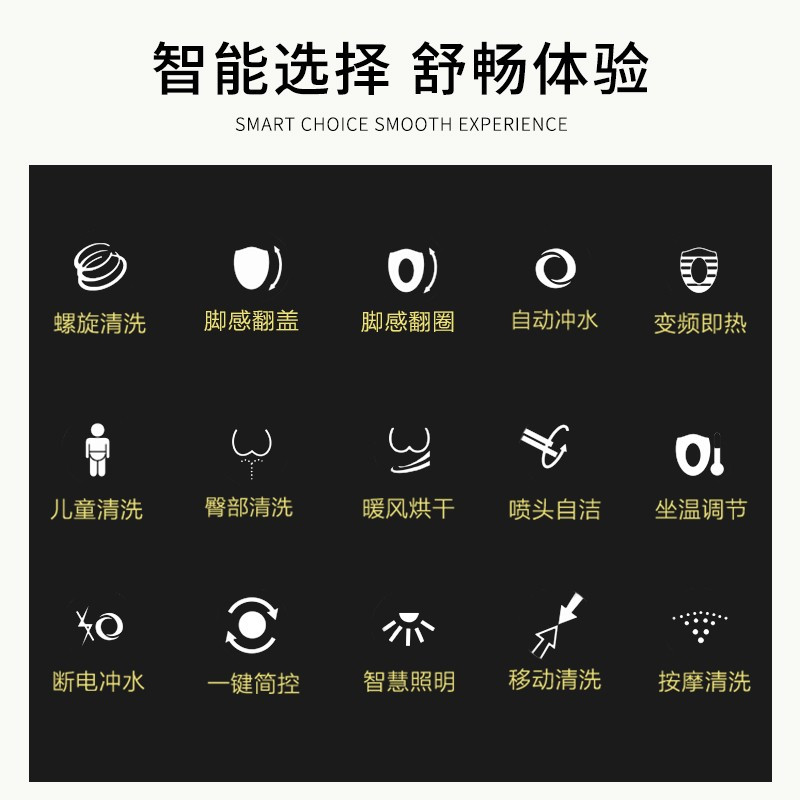 舜洁(soojee)全自动翻盖智能马桶一体式智能坐便器活水即热式电动11T2SG 即热高清大图