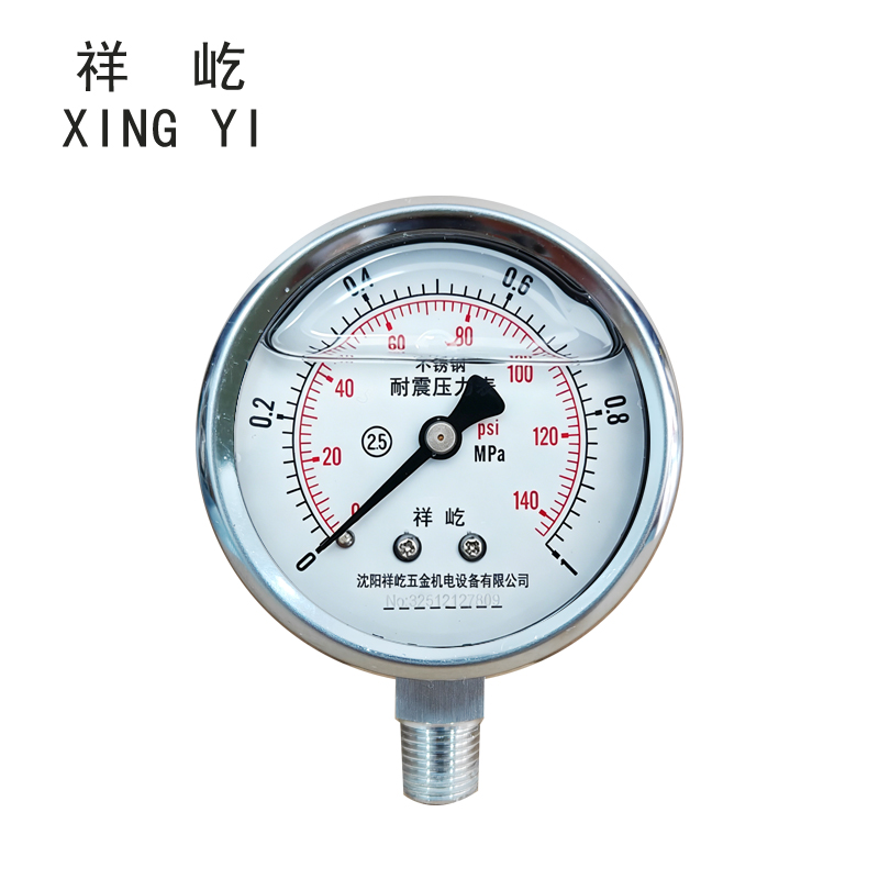 祥屹 不锈钢耐震压力表 YN60BF 0-1.0Mpa 块