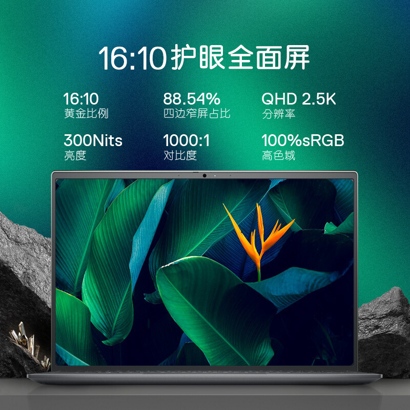 戴尔DELL笔记本电脑轻薄本灵越/成就13PRO-5310 13.3英寸11代i7 2.5K分辨率 100%SRGB+物理防蓝光I7-11390H 16G 512G 集成显卡