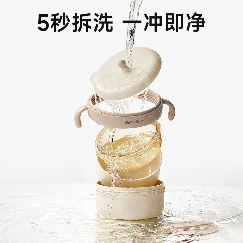 小白熊SnowBear儿童餐具宝宝辅食碗婴儿碗新生儿注水保温碗不锈钢可拆卸08731高清大图