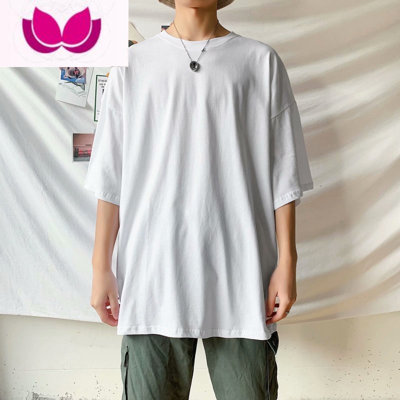 七斓衬衫男夏季宽松薄款冰丝短袖白色五分袖衬衣男士痞帅黑色半袖上衣 M 五分白色