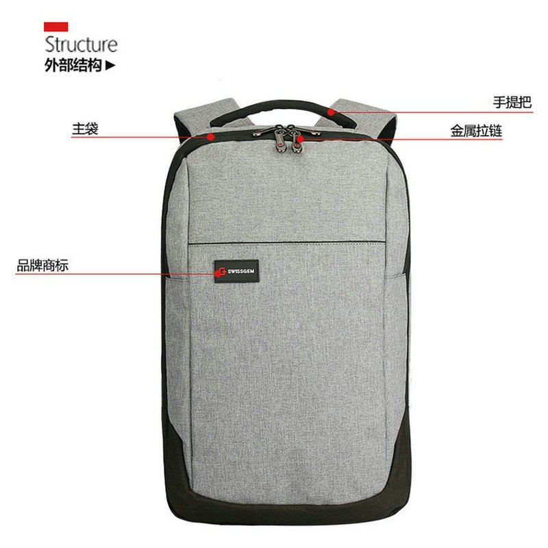 SWISSGEM 瑞士军刀 宾州商旅双肩包RS-SJ016 可一件代发
