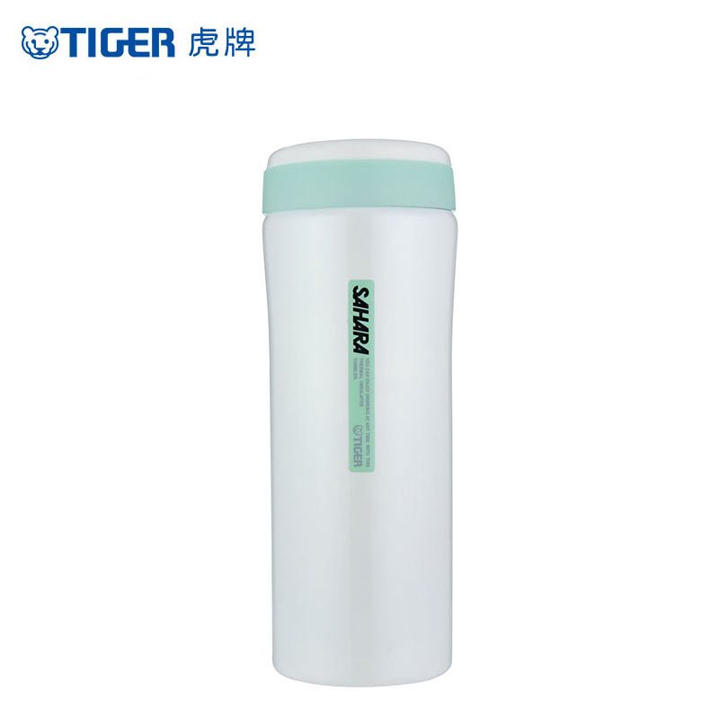 虎牌(tiger)[304不锈钢 双层真空保温杯] 商务时尚两用随手杯子 水杯 透明绿GA MMK-A45C 450ML