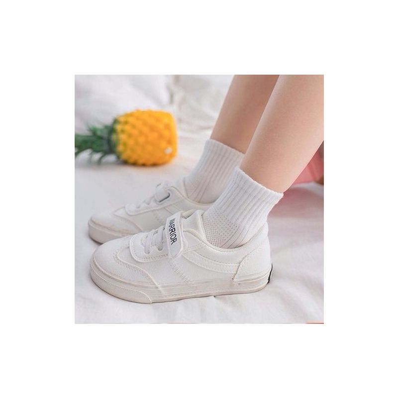 棉儿童袜子学生袜白色中筒袜春夏季薄款男童女童棉袜短筒袜白袜