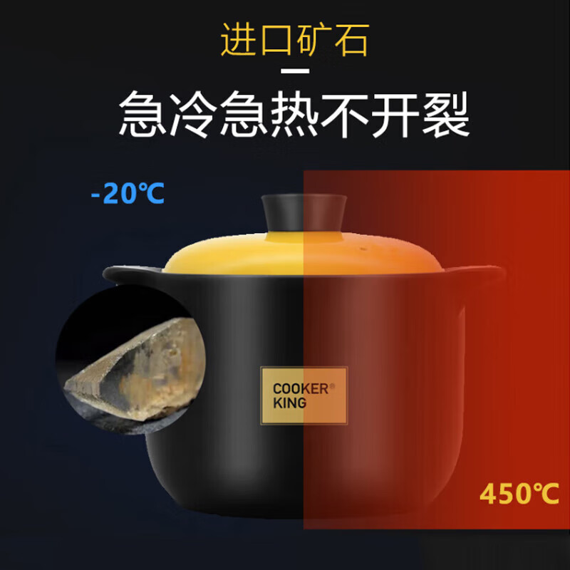 炊大皇 TCX3852 家味煲 陶瓷煲 煲汤煮粥 一锅多用保温储热温度均衡4L大容量高清大图