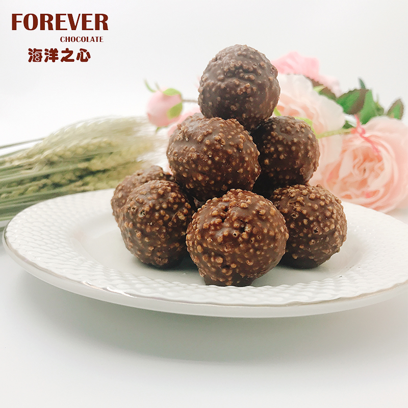 脆米威化夹心牛奶巧克力 12粒长条方盒 150克×2盒 FOREVER CHOCOLATE海洋之心