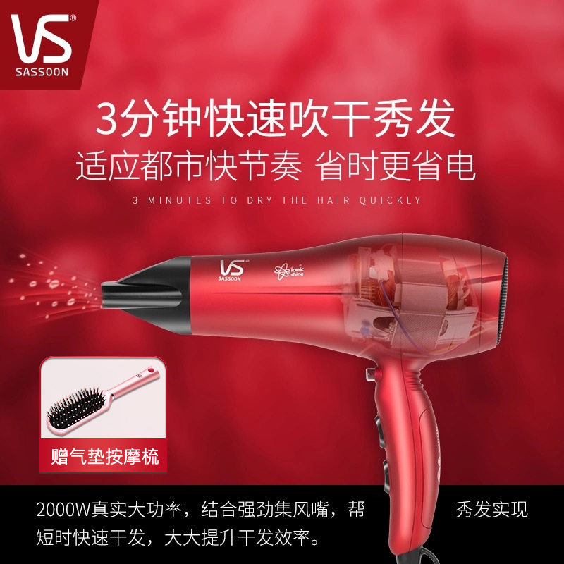沙宣(VS SASSOON) 负离子电吹风 VS120CN 家用恒温护发 2000W大功率 吹风机