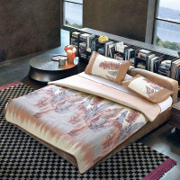 家纺床上用品 叶语情怀冰藤席枕套三件套