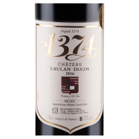 法国原瓶进口乐朗1374红酒 公爵古堡干红葡萄酒 梅多克中级庄 750ml 单支重瓶礼盒装