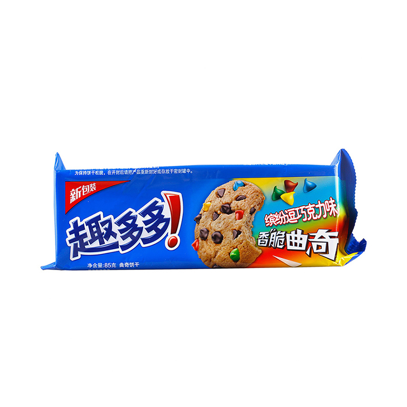 (69任选15件)亿滋 趣多多 香脆曲奇饼干(缤纷逗巧克力味)85g/袋 曲奇饼干单独包装零食