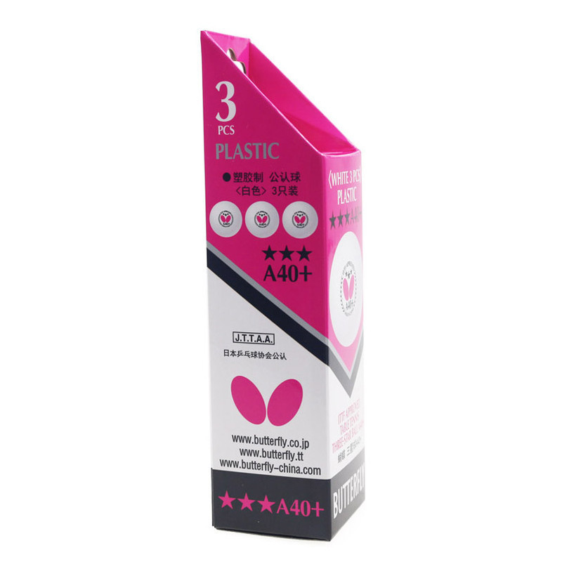 蝴蝶Butterfly G40+/A40+乒乓球 95740/95770/957800新材料塑胶40+三星级比赛用球