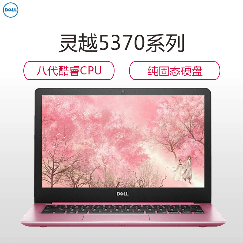戴尔(DELL) 灵越5370-R1625P 13.3英寸笔记本电脑(i5-8250U 4GB 256G固 2G独显粉)