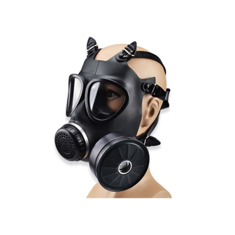 护力盾 防毒面具FNJ05 防护面具自吸过滤式 单面具+君品滤毒罐 黑色