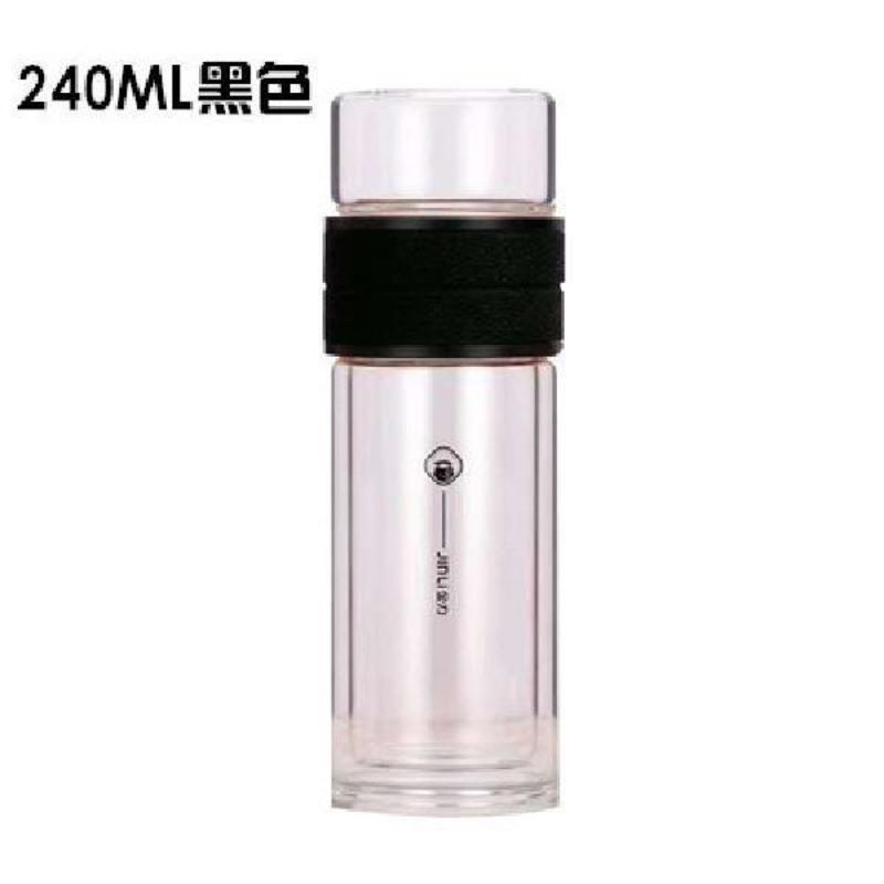 170ML黑色 金力茶水分离杯泡茶师杯双层玻璃杯便携车载男女水杯子茶杯子