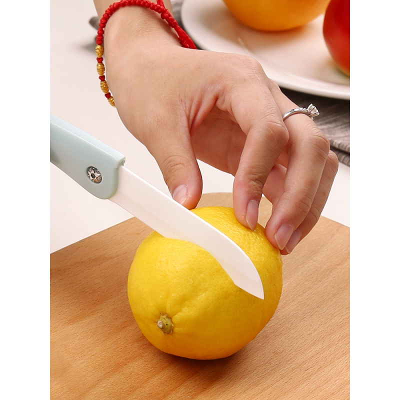 陶瓷水果刀家用折叠苹果神器厨房刮皮去皮器小刀瓜果削皮切片套装