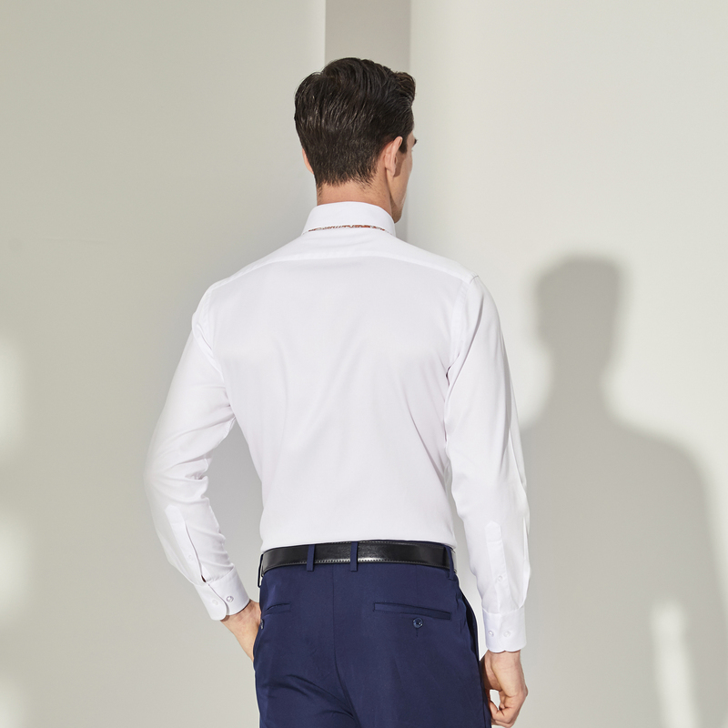 Youngor/雅戈尔男士新品商务正装DP免烫白色长袖衬衫10171BJA