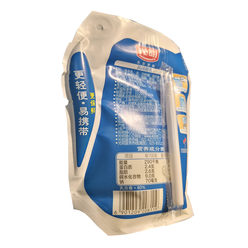 光明轻巧包原味酸奶180g