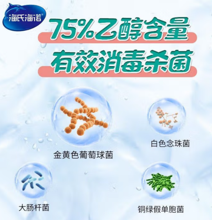 海氏海诺 免洗手消毒凝胶 (50毫升) 200瓶每箱 1箱高清大图