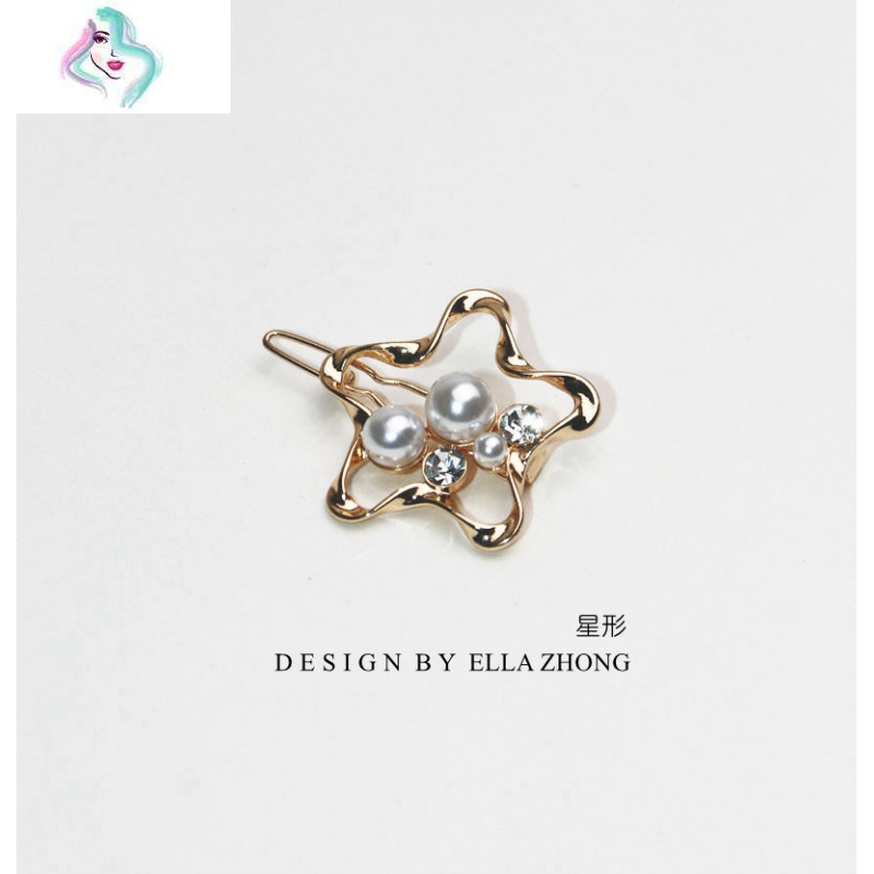 简约边夹发夹星星日系刘海少女超仙网红发饰头饰头饰夹