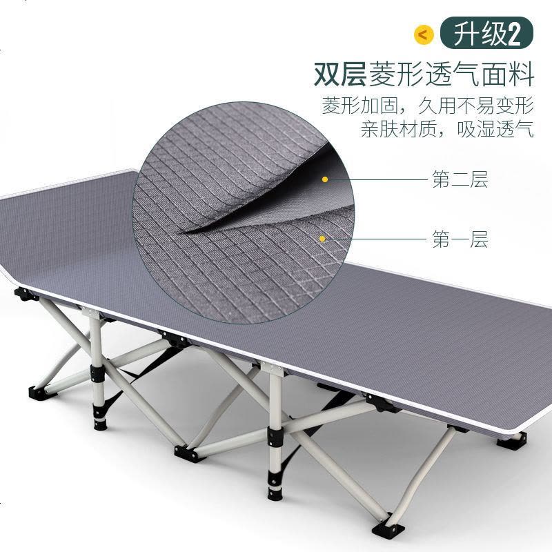 折叠床单人床午休床成人午睡床躺椅陪护午睡椅办公室简易床行军床 72CM[加宽方管]青图片