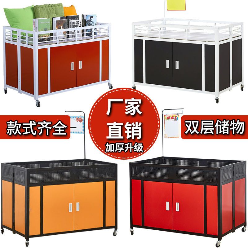 花车商场甩货市药店折叠台地摊移动售卖车展示架服装台视频