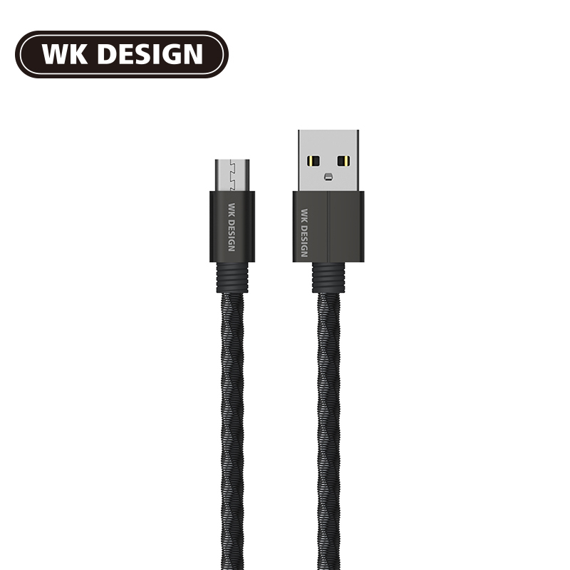 WK DESIGN 铂金数据线 超强金属质感 安卓手机数据线电源线 1米 适用华为/三星/小米等Mirco接口 锖色