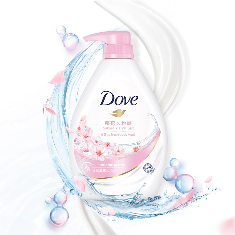 [原装进口]多芬(DOVE)沐浴露 樱花甜香滋养美肤沐浴乳1000g 港版