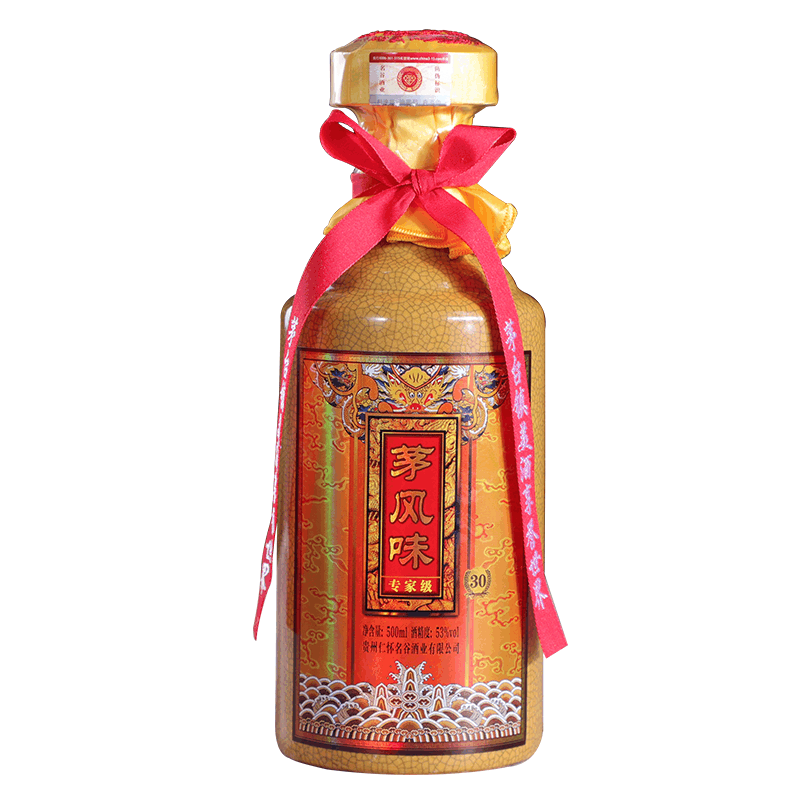 贵州茅台镇 名谷酒业 三十年陈酿原浆53度酱香型白酒 纯粮食年份洞藏老酒单支礼袋装 500ml图片